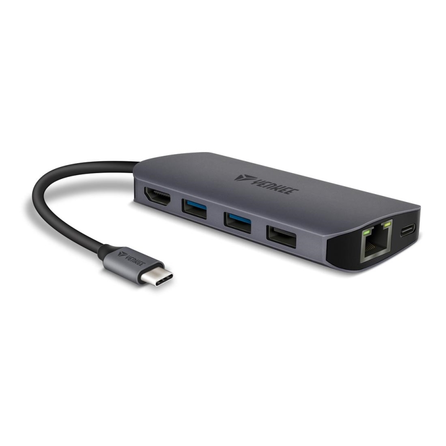 Yenkee - Adaptador multi-portas 8 em 1 USB tipo C