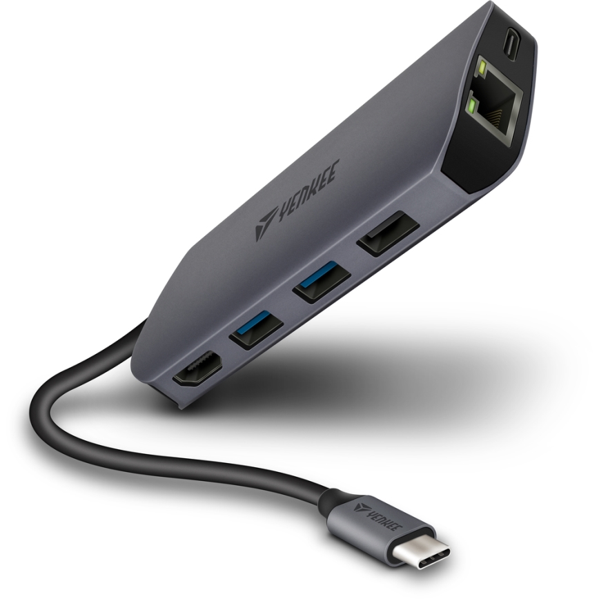 Yenkee - Adaptador multi-portas 8 em 1 USB tipo C