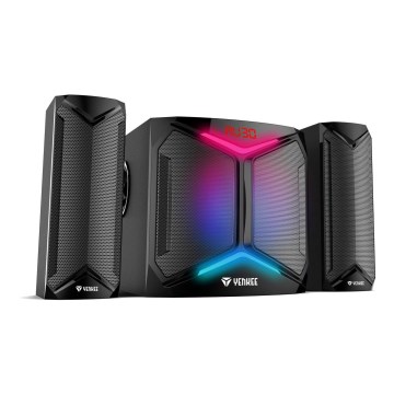 Yenkee - Altifalantes PC 2.1 50W/230V preto + controlo remoto