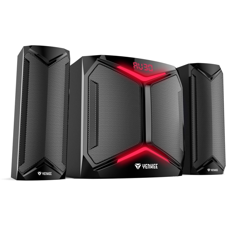 Yenkee - Altifalantes PC 2.1 50W/230V preto + controlo remoto