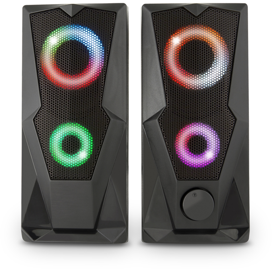 Yenkee - Altifalantes USB com retroiluminação RGB 6W/5V preto