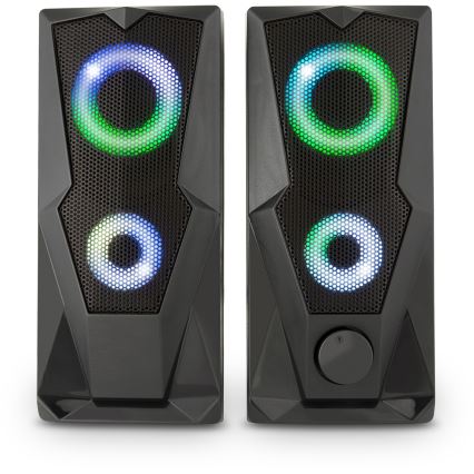 Yenkee - Altifalantes USB com retroiluminação RGB 6W/5V preto