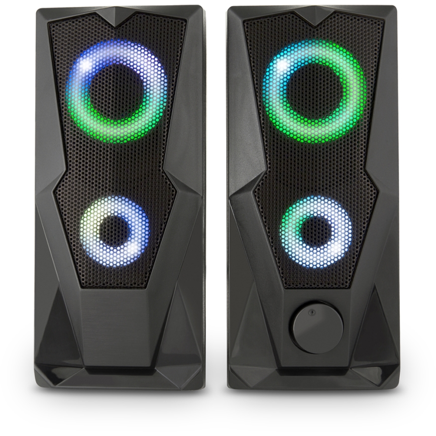 Yenkee - Altifalantes USB com retroiluminação RGB 6W/5V preto