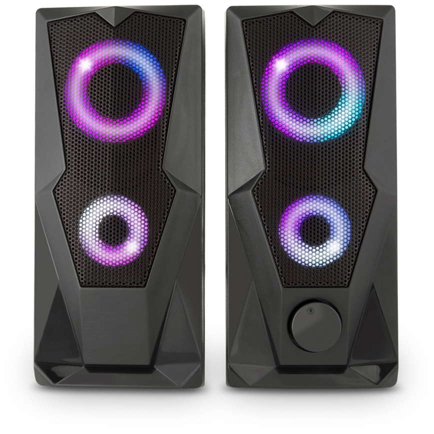 Yenkee - Altifalantes USB com retroiluminação RGB 6W/5V preto