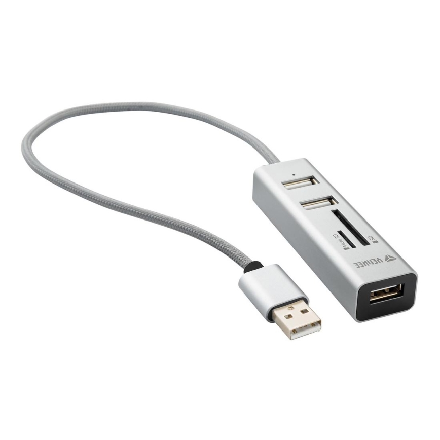 Yenkee - Divisor USB 2.0 e leitor de cartões