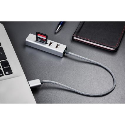 Yenkee - Divisor USB 2.0 e leitor de cartões