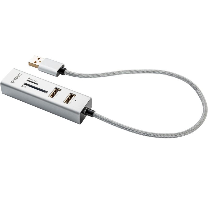 Yenkee - Divisor USB 2.0 e leitor de cartões