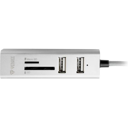 Yenkee - Divisor USB 2.0 e leitor de cartões