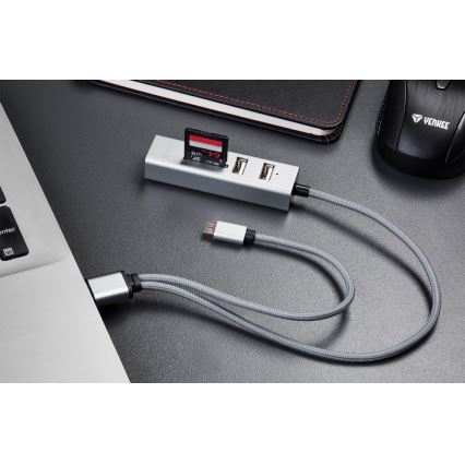 Yenkee - Divisor USB 2.0 e OTG e leitor de cartões