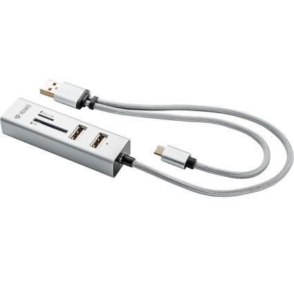Yenkee - Divisor USB 2.0 e OTG e leitor de cartões