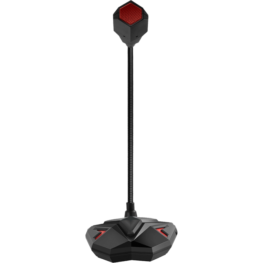 Yenkee - Microfone USB para gaming LED 5V preto/vermelho