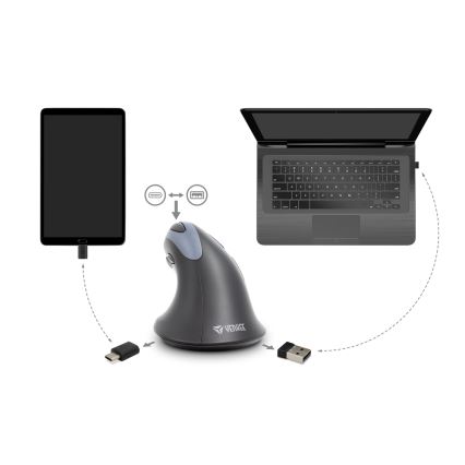 Yenkee - Rato ergonómico 1000/1600 DPI 1xAA preto
