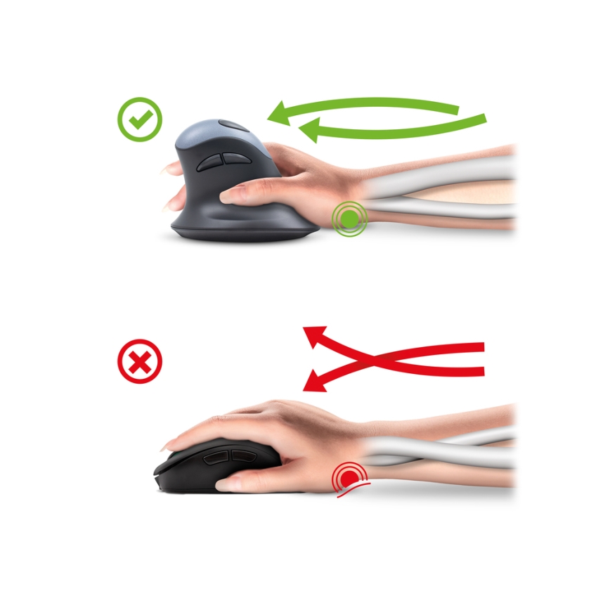 Yenkee - Rato ergonómico 1000/1600 DPI 1xAA preto