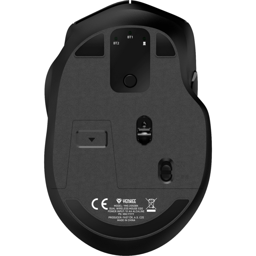 Yenkee - Rato sem fios 800/1200/1600 DPI 1xAA preto