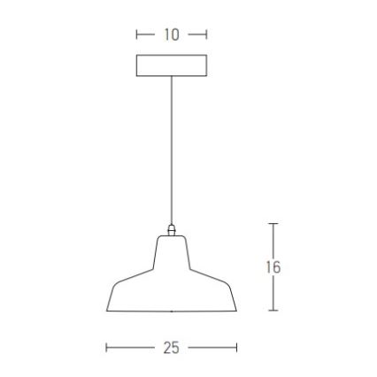 Zambelis 1655 - Candeeiro suspenso 1xE27/40W/230V betão