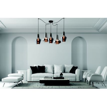 Zambelis 17150 - Candeeiro suspenso 5xE27/40W/230V aranha