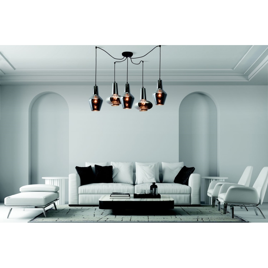 Zambelis 17150 - Candeeiro suspenso 5xE27/40W/230V aranha