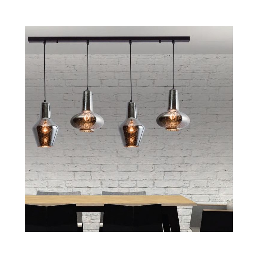 Zambelis 17151 - Candelabro suspenso 4xE27/40W/230V
