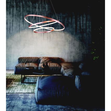 Zambelis 180031-D - Candelabro suspenso LED com regulação LED/135W/230V cobre