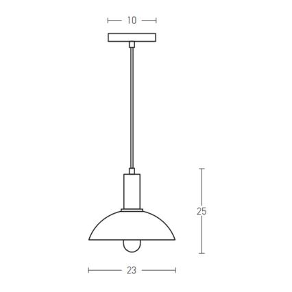 Zambelis 180052 - Candeeiro suspenso 1xE27/40W/230V preto