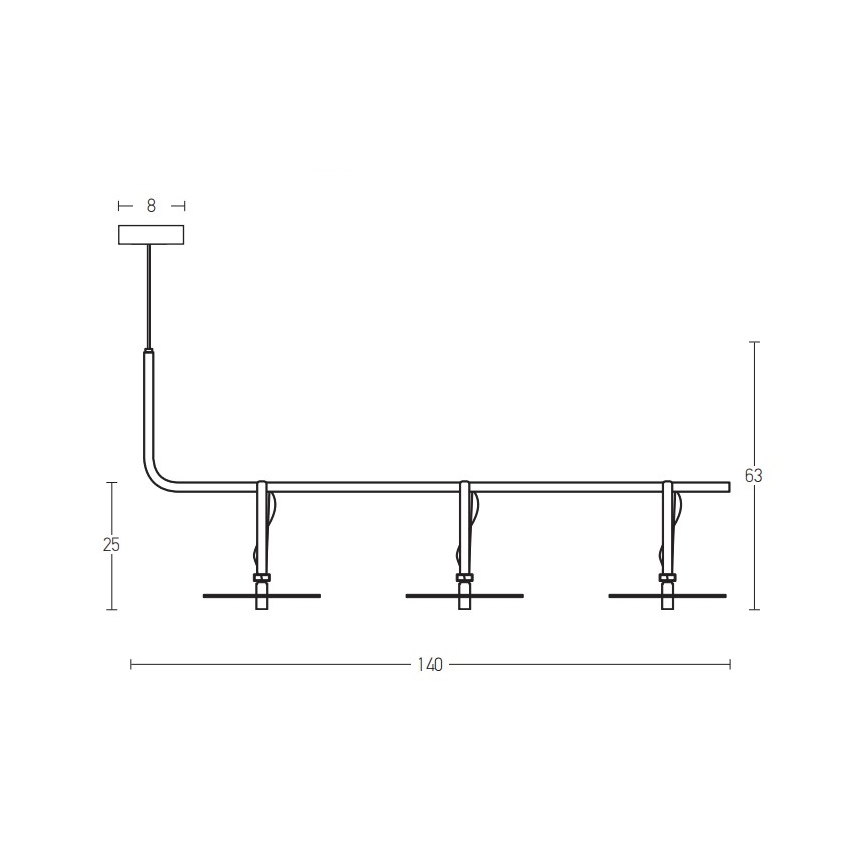 Zambelis 18138-B - Candelabro suspenso LED 3xLED/5W/230V