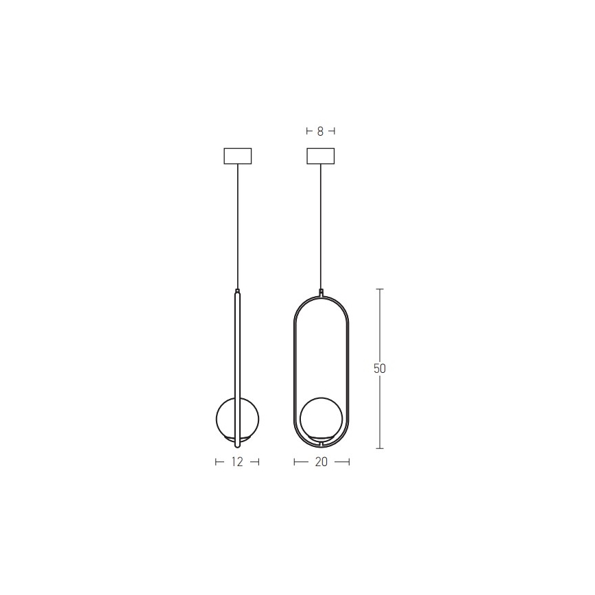 Zambelis 18142-BR - Candelabro suspenso 1xG9/9W/230V