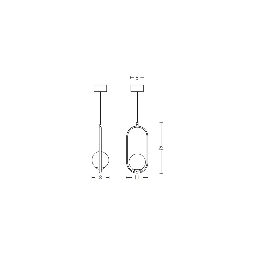 Zambelis 18143 - Candeeiro suspenso 1xG9/25W/230V
