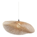 Zambelis 19103 - Candelabro suspenso 1xE27/40W/230V bambu/bege