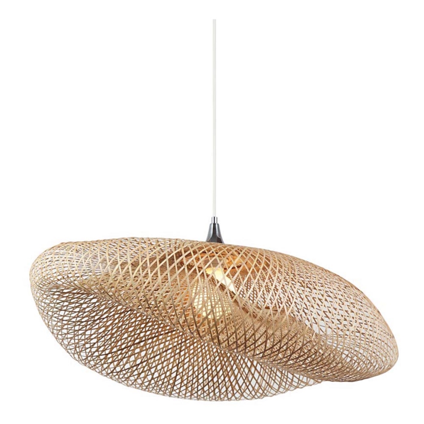 Zambelis 19103 - Candelabro suspenso 1xE27/40W/230V bambu/bege