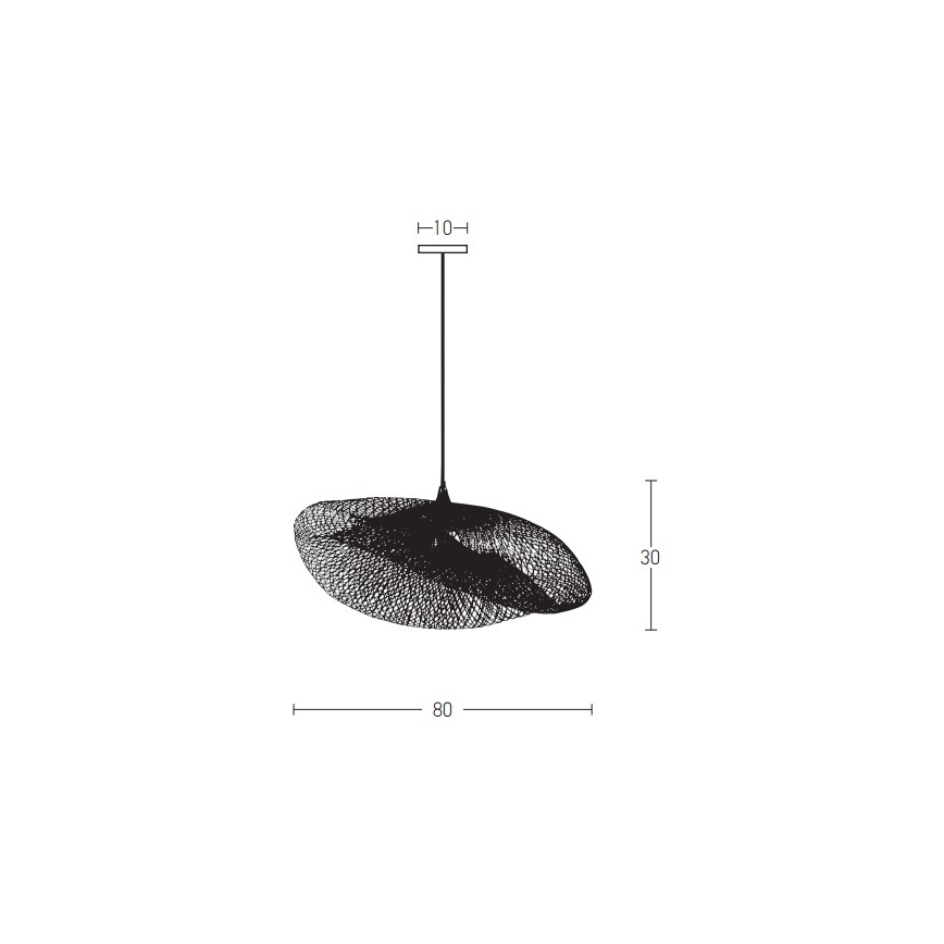 Zambelis 19103 - Candelabro suspenso 1xE27/40W/230V bambu/bege