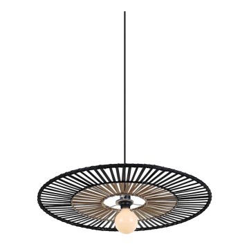 Zambelis 19104 - Candelabro suspenso 1xE27/40W/230V bambu/preto