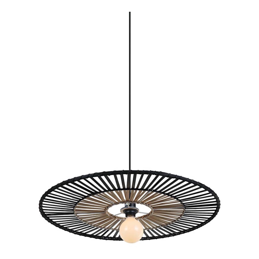 Zambelis 19104 - Candelabro suspenso 1xE27/40W/230V bambu/preto