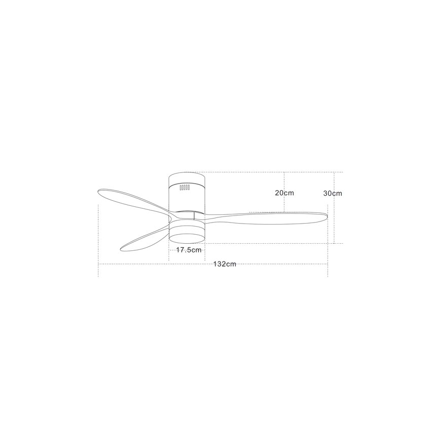 Zambelis 19144 - Ventoinha de teto LED LED/15W/230V 3000/4000/6000 cereja + comando