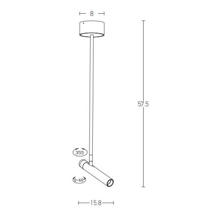 Zambelis 1920 - Candelabro suspenso LED LED/4,2W/230V branco