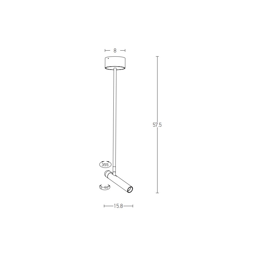 Zambelis 1920 - Candelabro suspenso LED LED/4,2W/230V branco