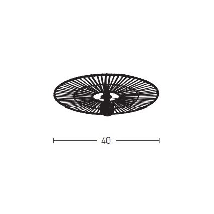 Zambelis 19251 - Iluminação de parede 1xE27/40W/230V bambu/bege
