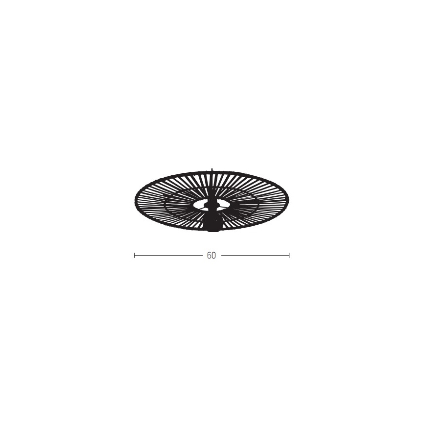 Zambelis 19252 - Iluminação de parede 1xE27/40W/230V bambu/preto