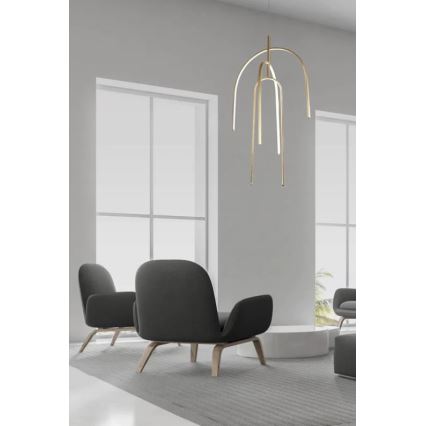 Zambelis 1931 - Candelabro suspenso LED com regulação LED/80W/230V dourada