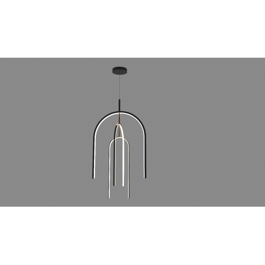 Zambelis 1932 - Candelabro suspenso LED com regulação LED/80W/230V preto