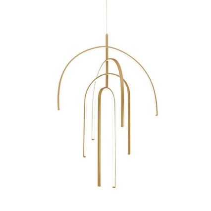 Zambelis 1933 - Candelabro suspenso LED com regulação LED/96W/230V dourada