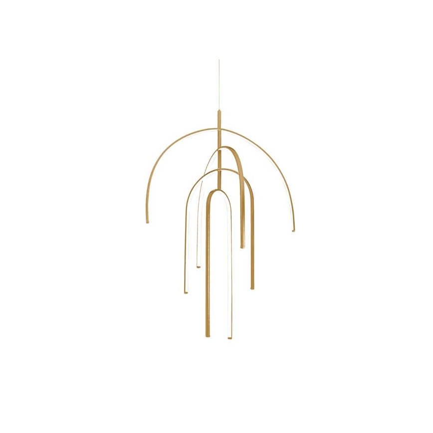 Zambelis 1933 - Candelabro suspenso LED com regulação LED/96W/230V dourada