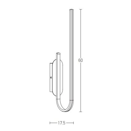 Zambelis 1935 - Iluminação de parede LED com regulação LED/18W/230V dourada