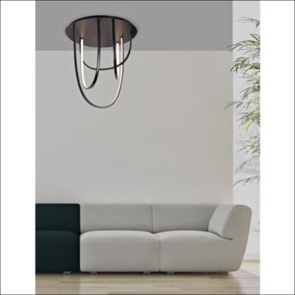 Zambelis 1951 - Candelabro integrado LED com regulação LED/80W/230V preto