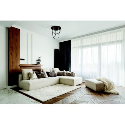 Zambelis 1951 - Luminária de teto LED regulável LED/80W/230V preta