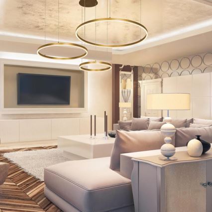 Zambelis 1956 - Candelabro suspenso LED LED/136W/230V dourada