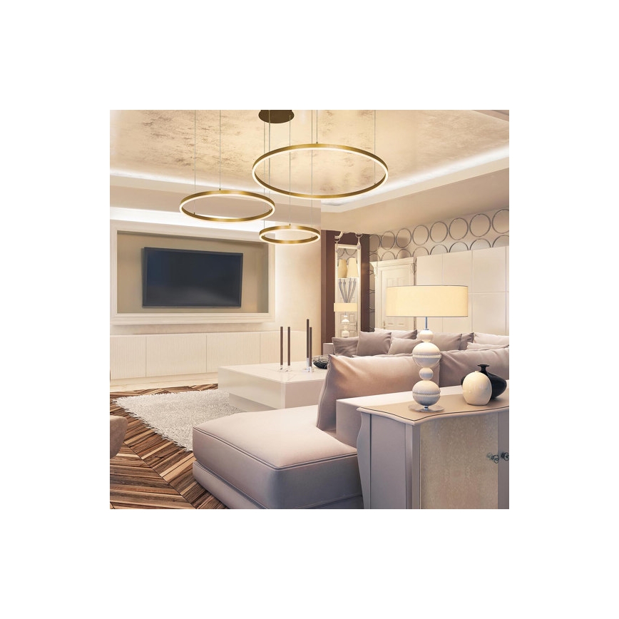 Zambelis 1956 - Candelabro suspenso LED LED/136W/230V dourada