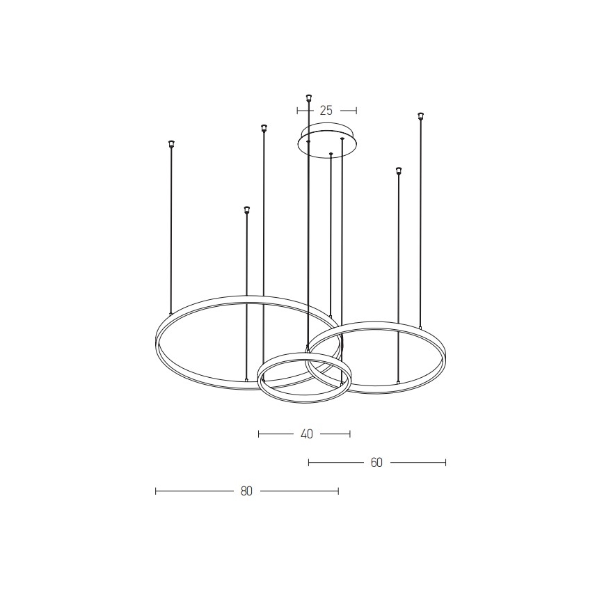 Zambelis 1956 - Candelabro suspenso LED LED/136W/230V dourada