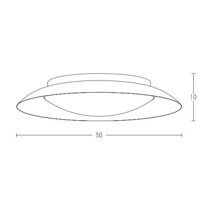 Zambelis 1959 - Iluminação de teto LED LED/28W/230V diâmetro 50 cm cobre