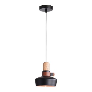 Zambelis 1990 - Candelabro suspenso 1xE27/40W/230V carvalho/preto