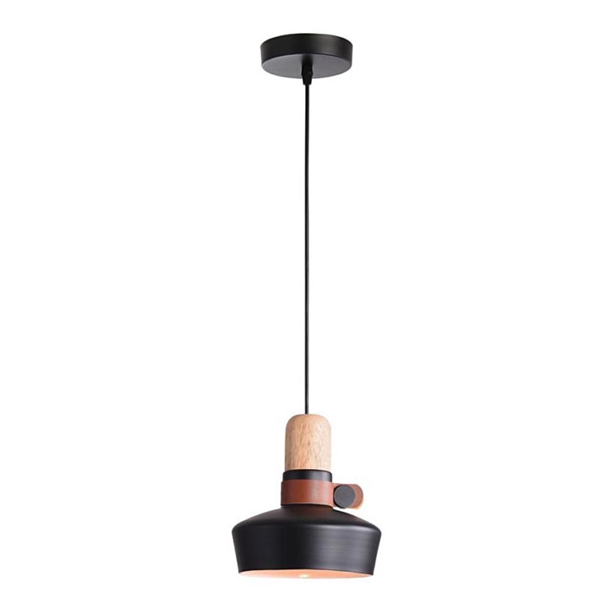 Zambelis 1990 - Candelabro suspenso 1xE27/40W/230V carvalho/preto